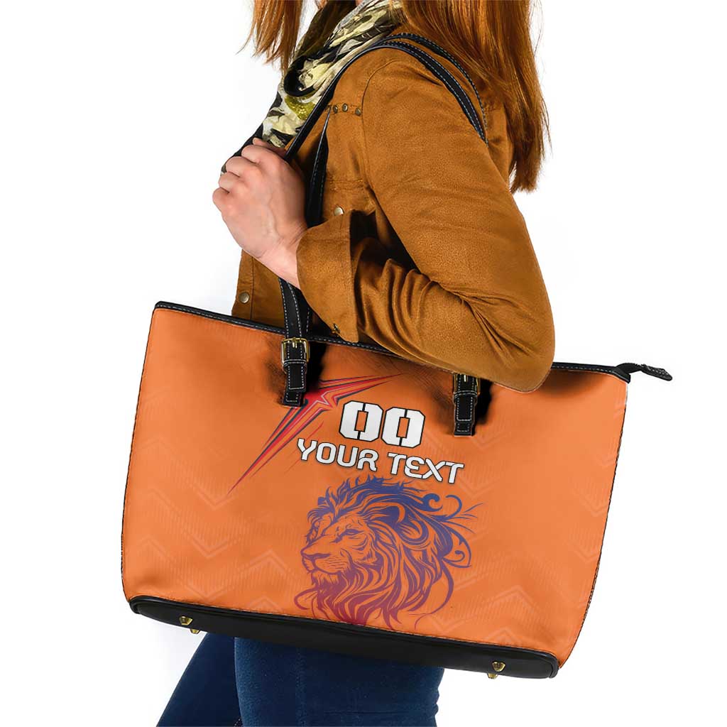 Custom Netherlands Football Leather Tote Bag Oranje Lion LT18