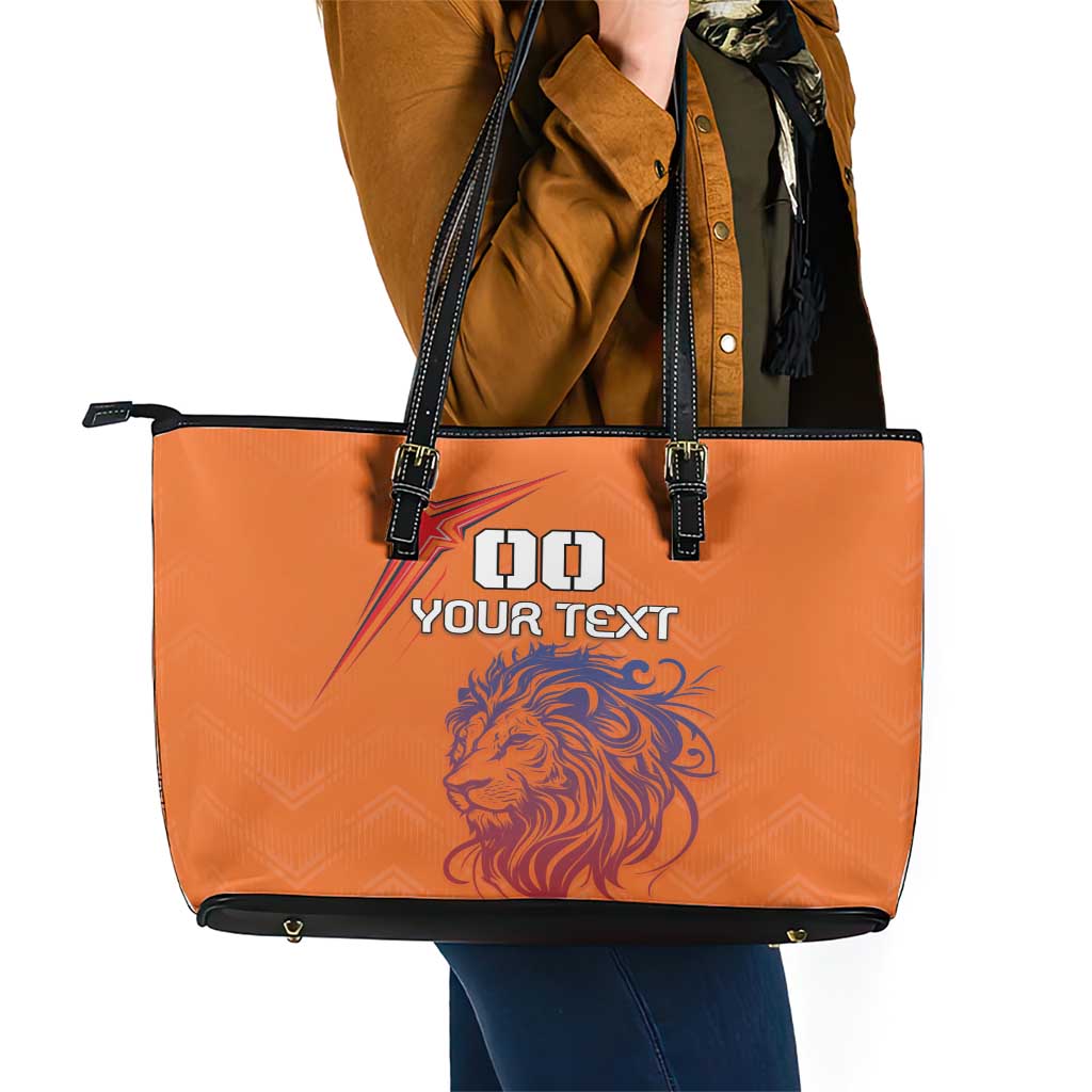 Custom Netherlands Football Leather Tote Bag Oranje Lion LT18