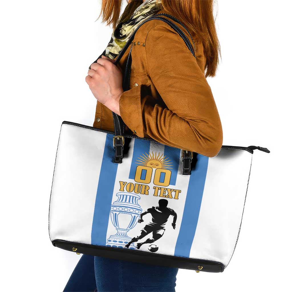 Custom Argentina Football Leather Tote Bag We Are The Champions LT18