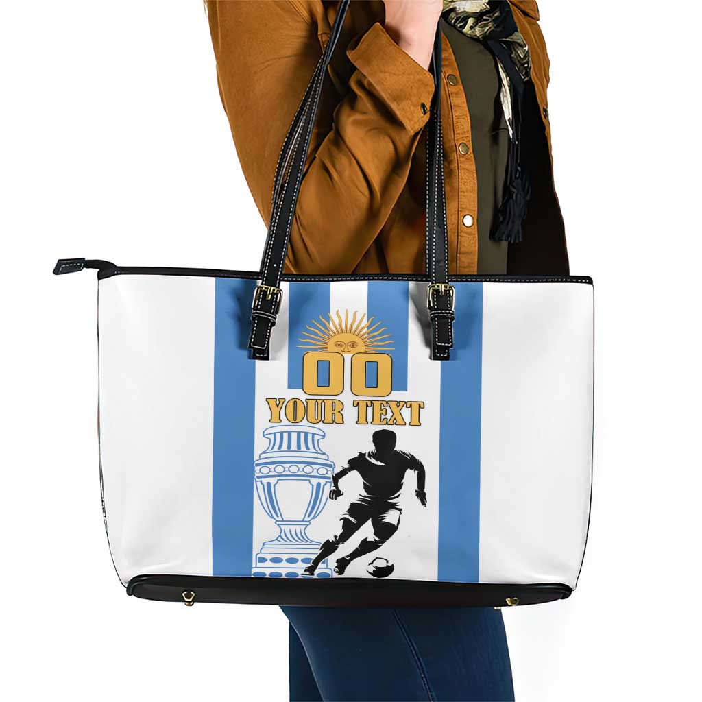Custom Argentina Football Leather Tote Bag We Are The Champions LT18
