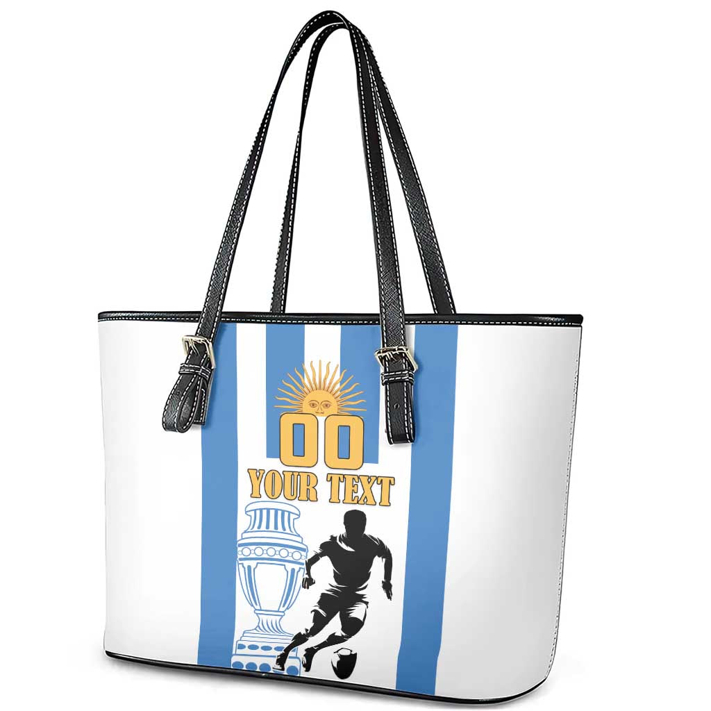 Custom Argentina Football Leather Tote Bag We Are The Champions LT18