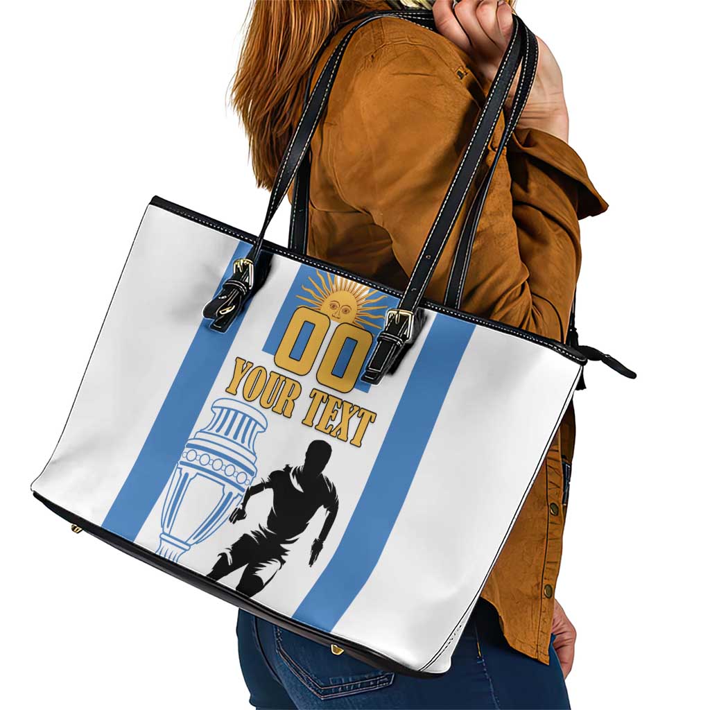 Custom Argentina Football Leather Tote Bag We Are The Champions LT18