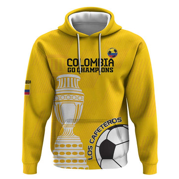 Custom Colombia Football Hoodie Go Champions LT18