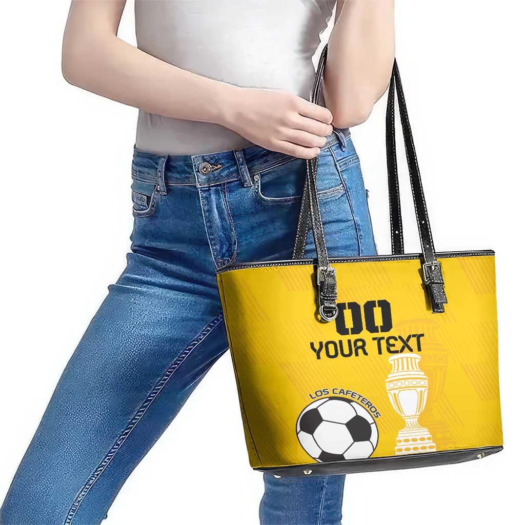 Custom Colombia Football Leather Tote Bag Go Champions LT18