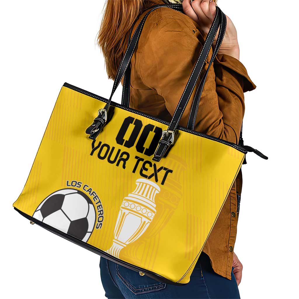 Custom Colombia Football Leather Tote Bag Go Champions LT18