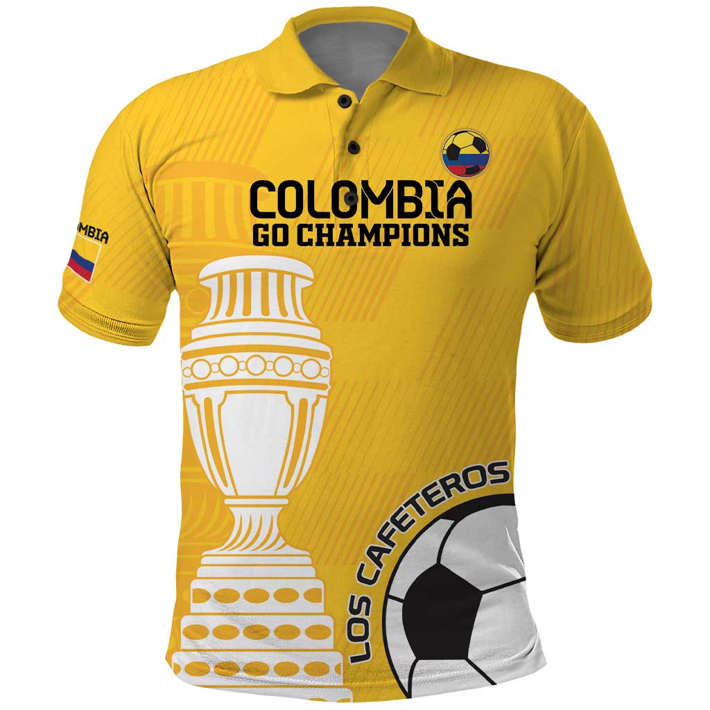 Custom Colombia Football Polo Shirt Go Champions LT18