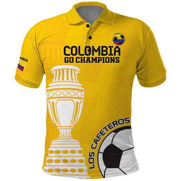 Custom Colombia Football Polo Shirt Go Champions LT18
