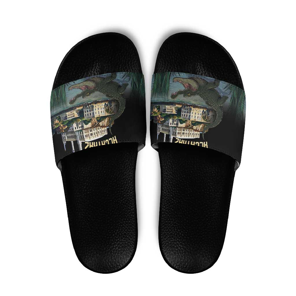 Everglades Alligator Alcatraz Florida Slide Sandals LT18