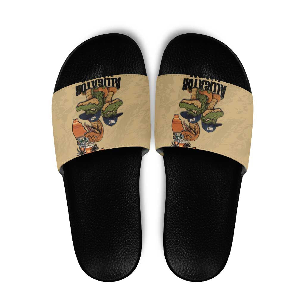 Alligator Alcatraz Prison Florida Everglades Slide Sandals LT18