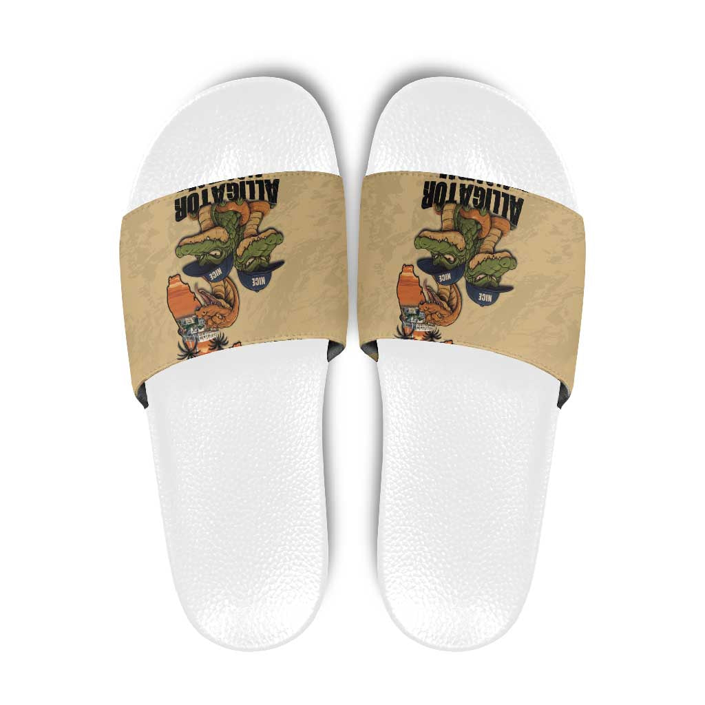 Alligator Alcatraz Prison Florida Everglades Slide Sandals LT18