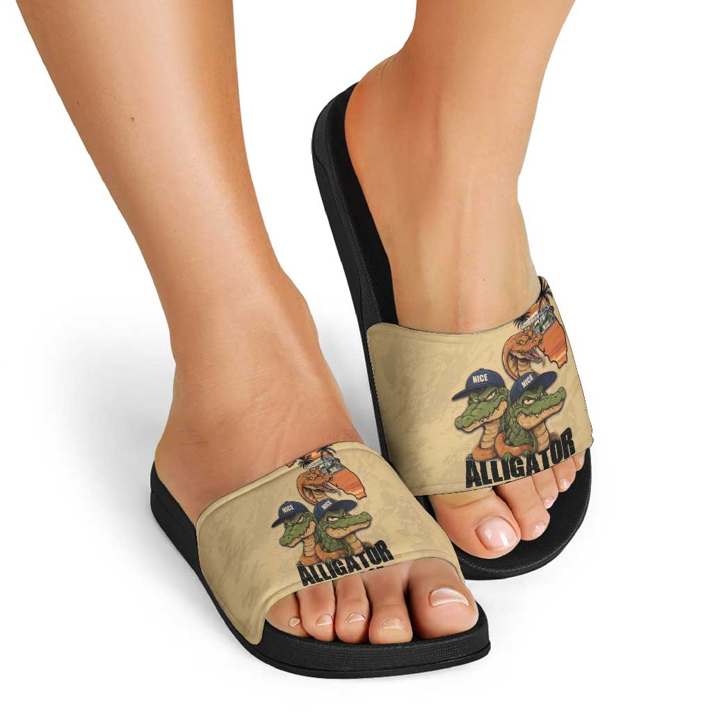 Alligator Alcatraz Prison Florida Everglades Slide Sandals LT18