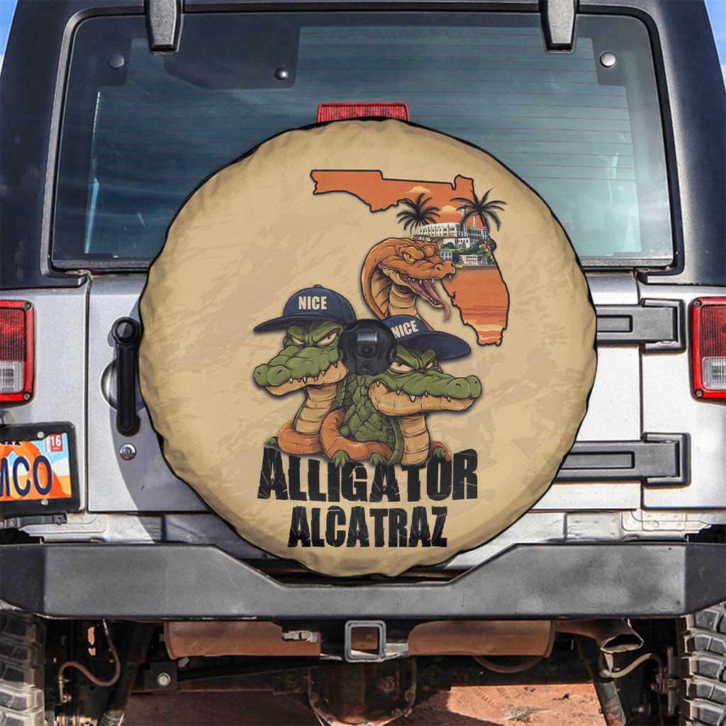 Alligator Alcatraz Prison Florida Everglades Spare Tire Cover LT18
