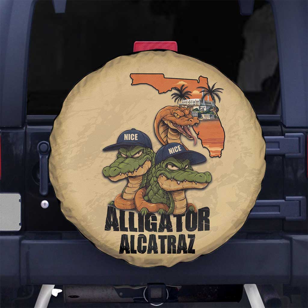 Alligator Alcatraz Prison Florida Everglades Spare Tire Cover LT18