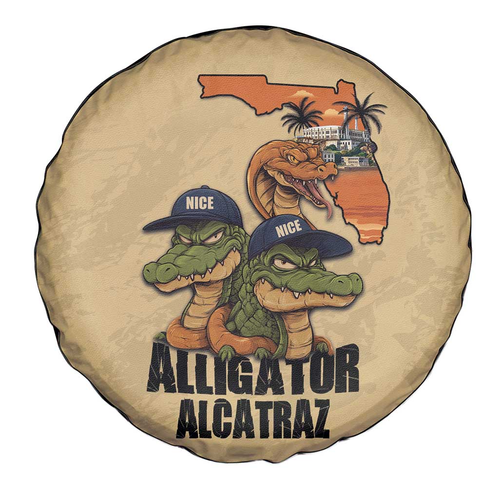 Alligator Alcatraz Prison Florida Everglades Spare Tire Cover LT18