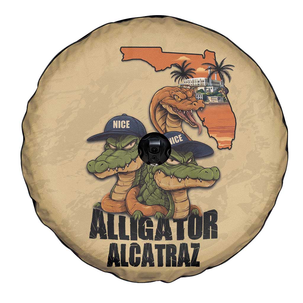 Alligator Alcatraz Prison Florida Everglades Spare Tire Cover LT18