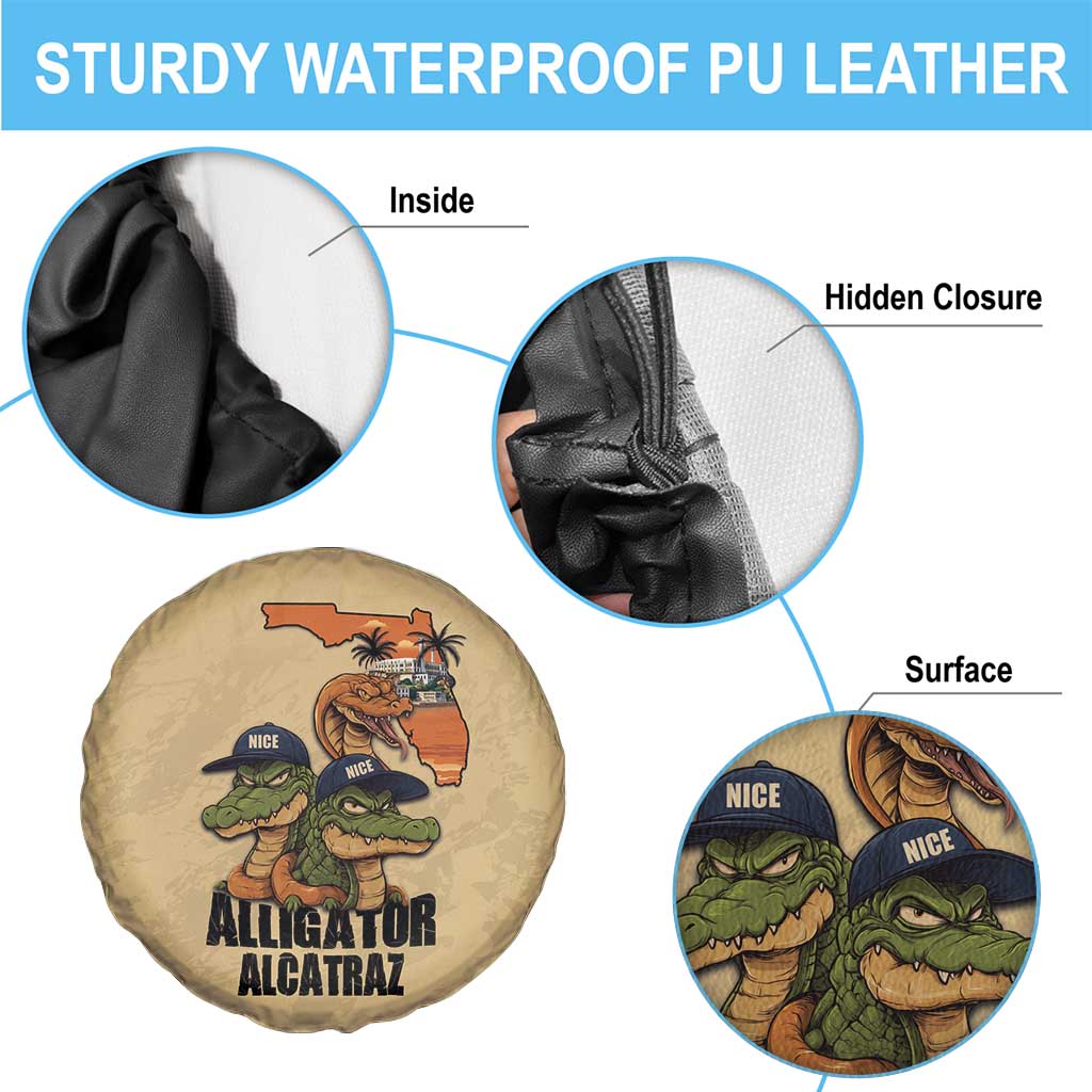 Alligator Alcatraz Prison Florida Everglades Spare Tire Cover LT18