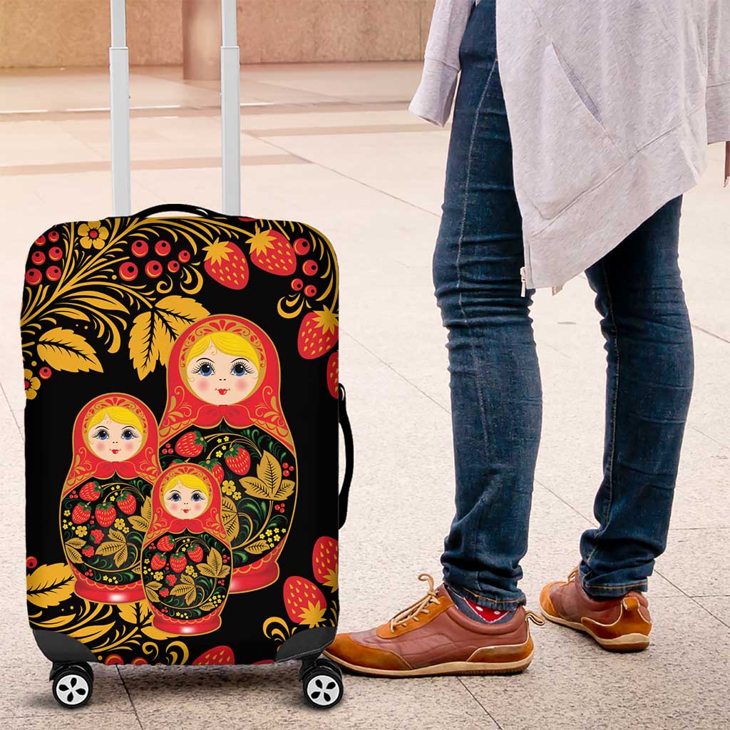 Russian Matryoshka Doll Luggage Cover Khokhloma Patterns LT18