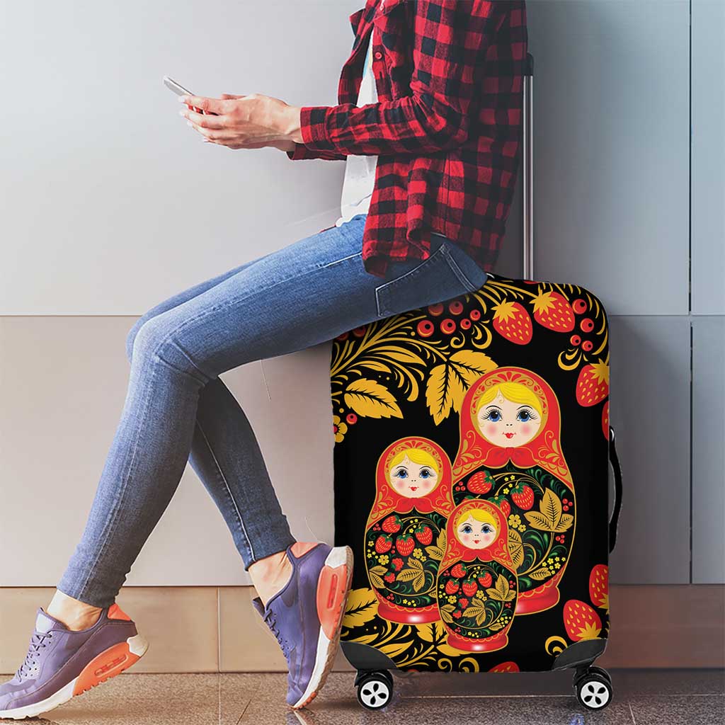 Russian Matryoshka Doll Luggage Cover Khokhloma Patterns LT18