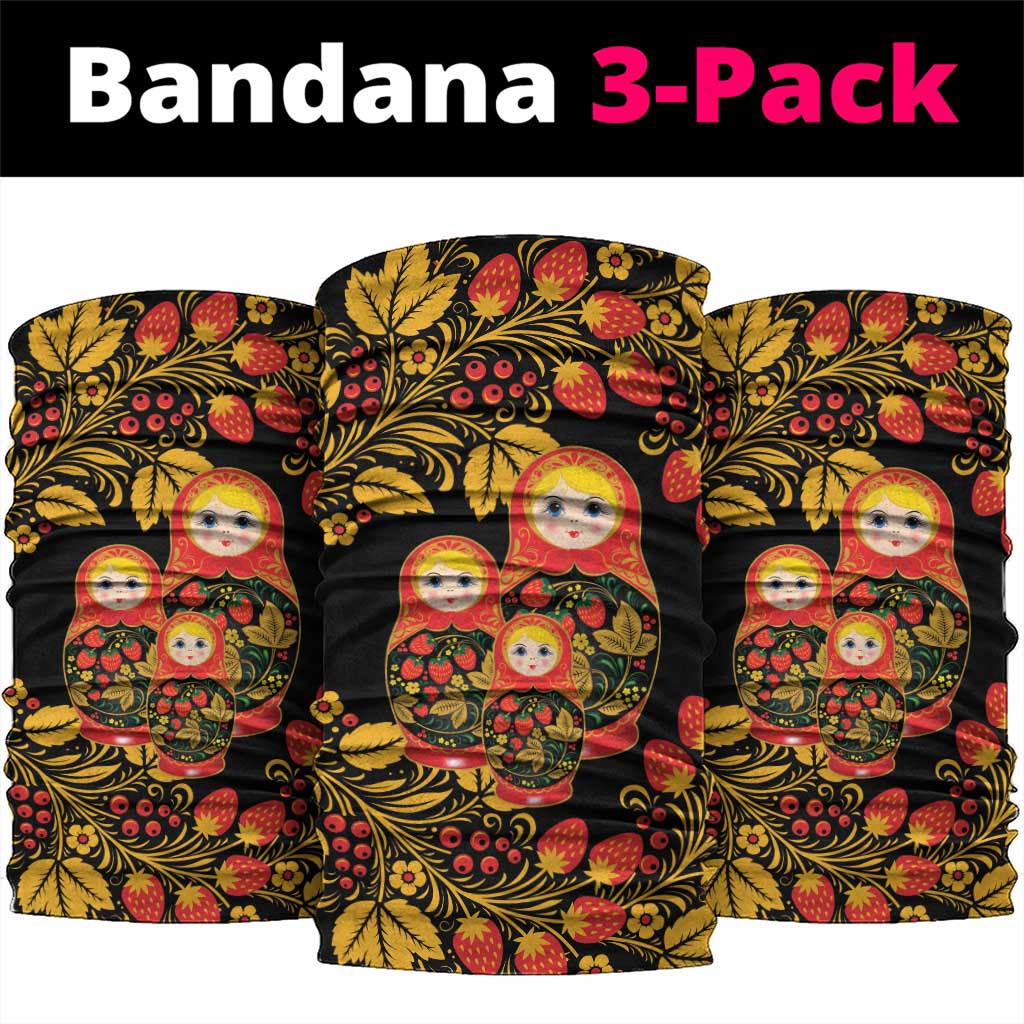 Russian Matryoshka Doll Neck Gaiter Khokhloma Patterns LT18