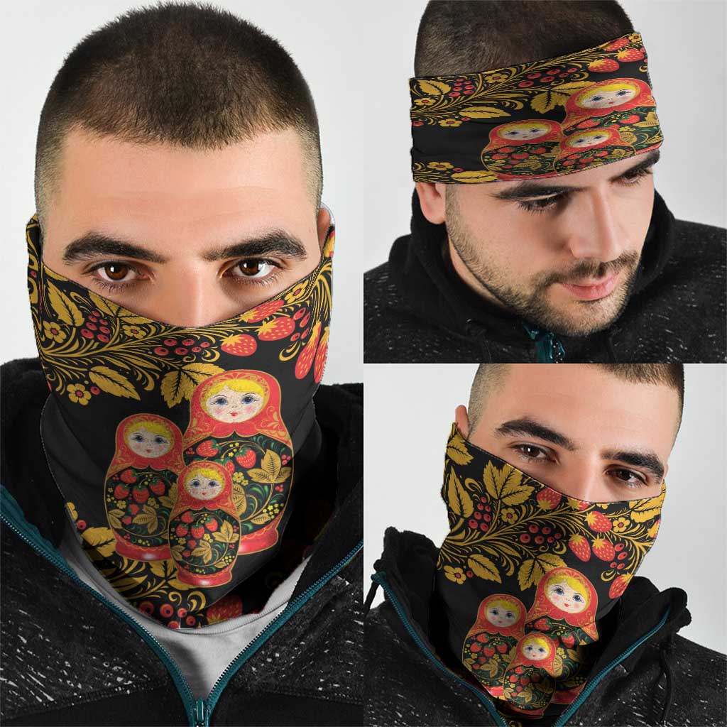 Russian Matryoshka Doll Neck Gaiter Khokhloma Patterns LT18