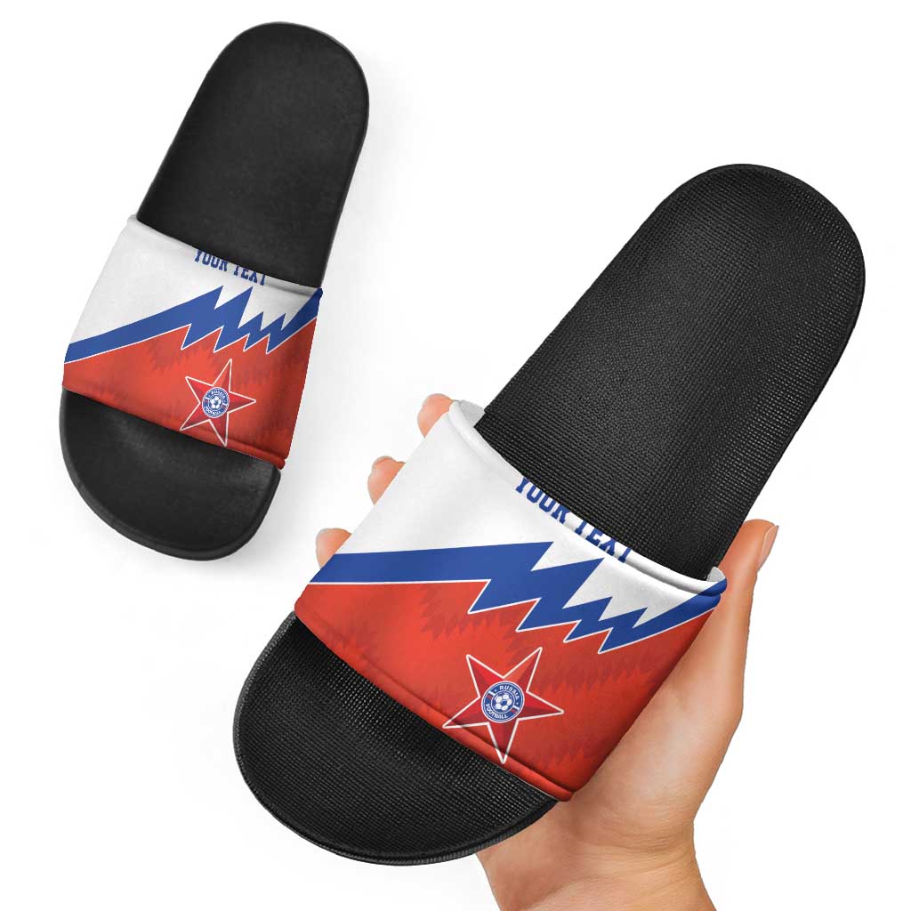 Personalized Russia Football Slide Sandals The National Team Go Champion LT18