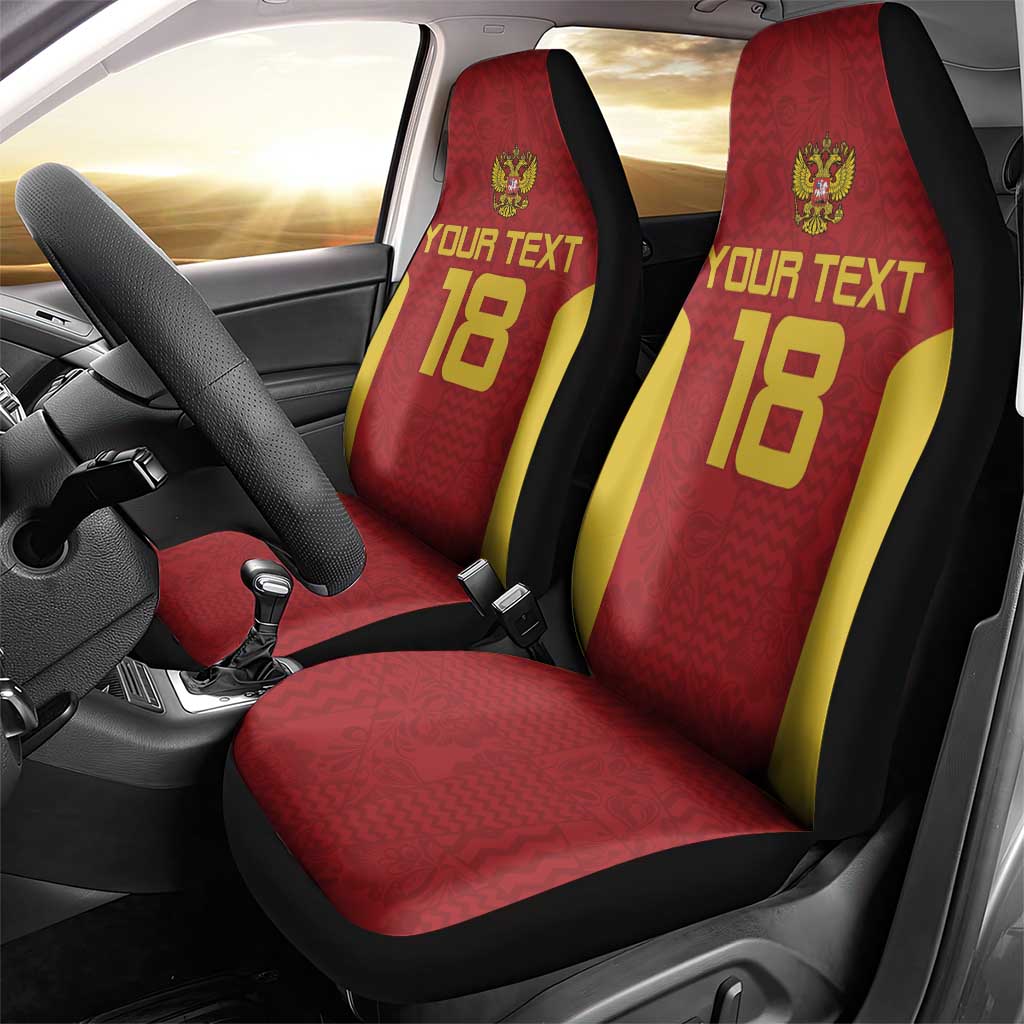 Custom Russia Football Car Seat Cover Nashi Parni Khokhloma Style - Red LT18