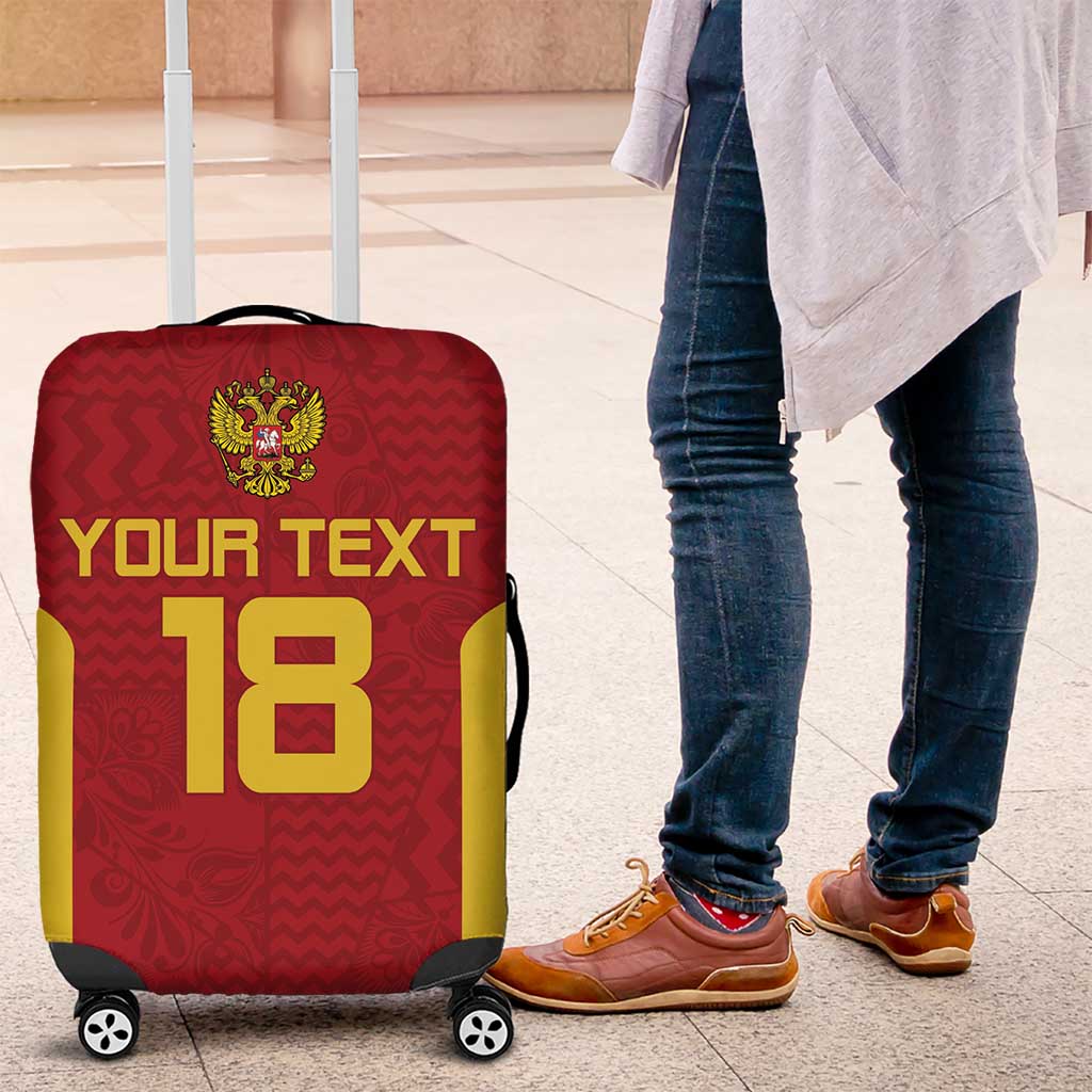Custom Russia Football Luggage Cover Nashi Parni Khokhloma Style - Red LT18