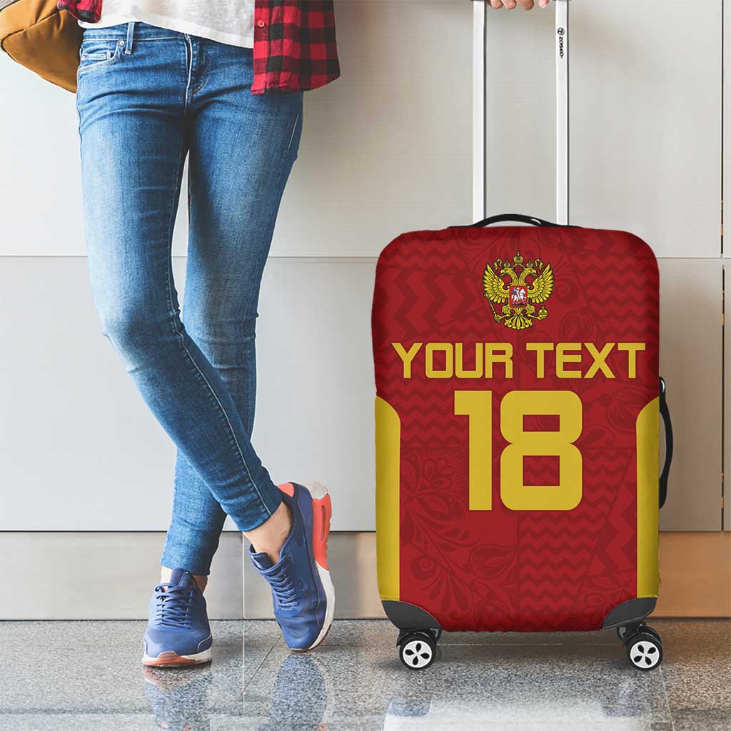 Custom Russia Football Luggage Cover Nashi Parni Khokhloma Style - Red LT18