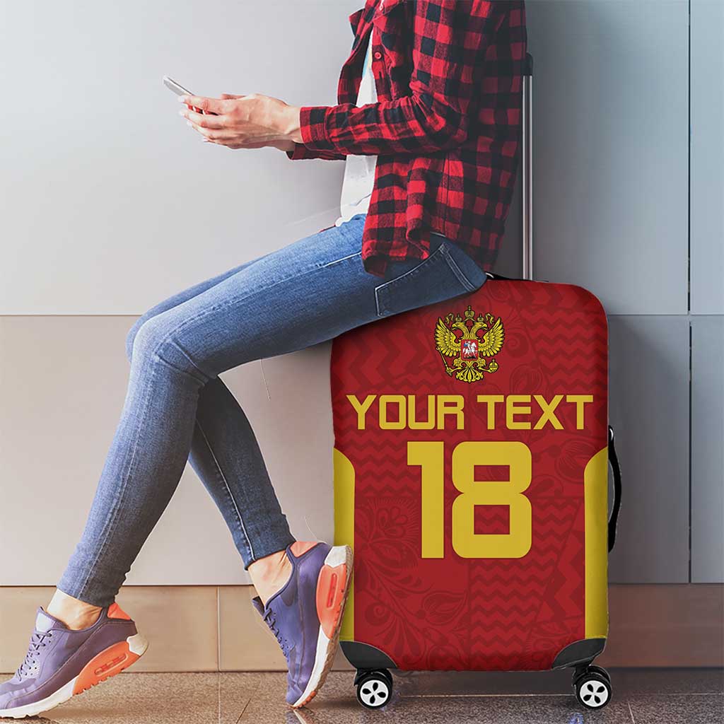 Custom Russia Football Luggage Cover Nashi Parni Khokhloma Style - Red LT18