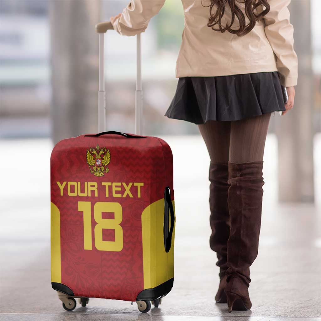 Custom Russia Football Luggage Cover Nashi Parni Khokhloma Style - Red LT18