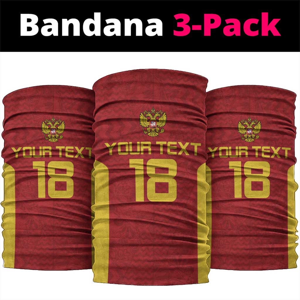 Custom Russia Football Neck Gaiter Nashi Parni Khokhloma Style - Red LT18
