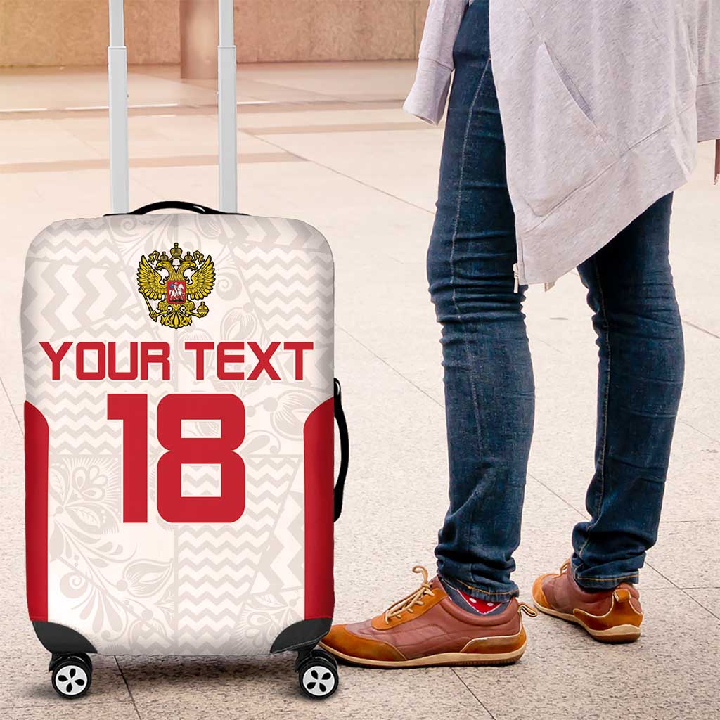Custom Russia Football Luggage Cover Nashi Parni Khokhloma Style - White LT18
