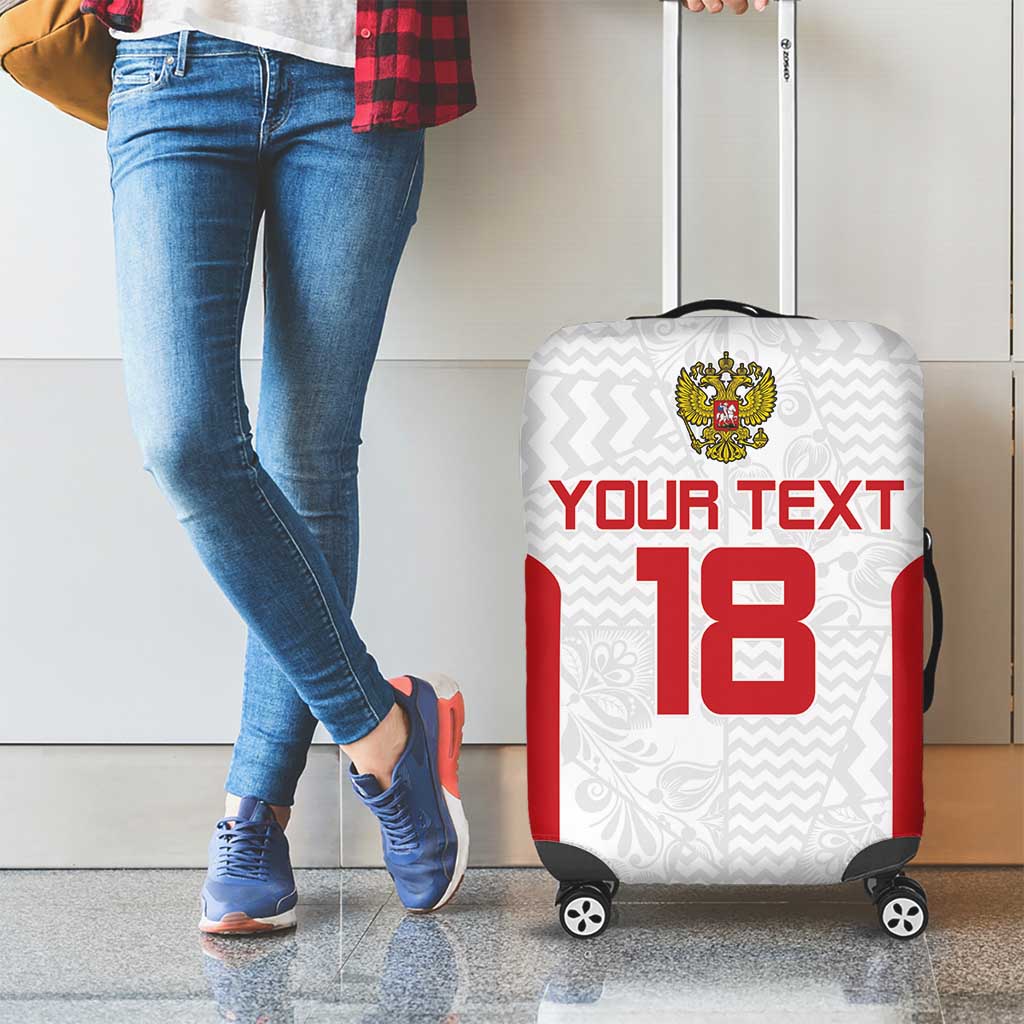 Custom Russia Football Luggage Cover Nashi Parni Khokhloma Style - White LT18