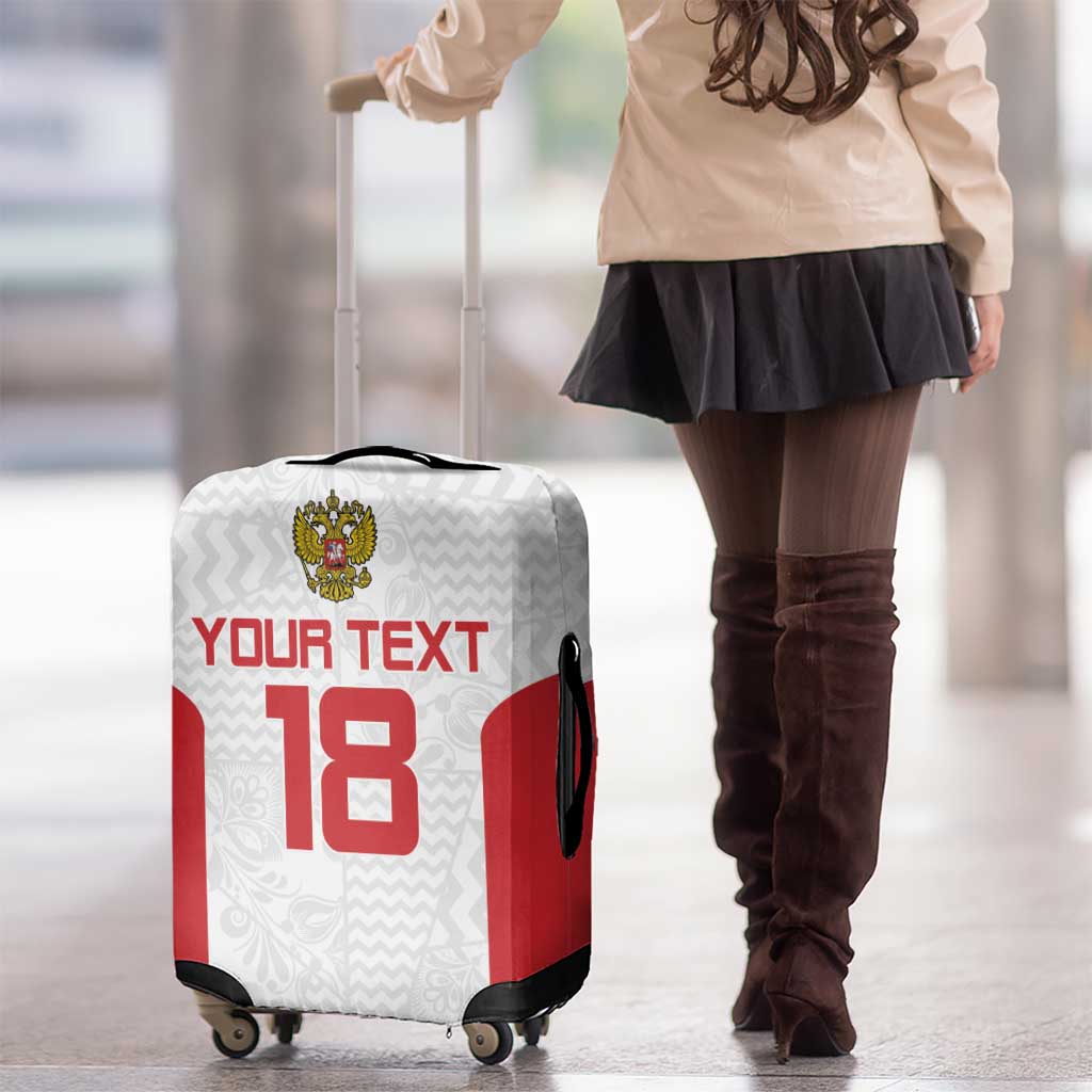 Custom Russia Football Luggage Cover Nashi Parni Khokhloma Style - White LT18