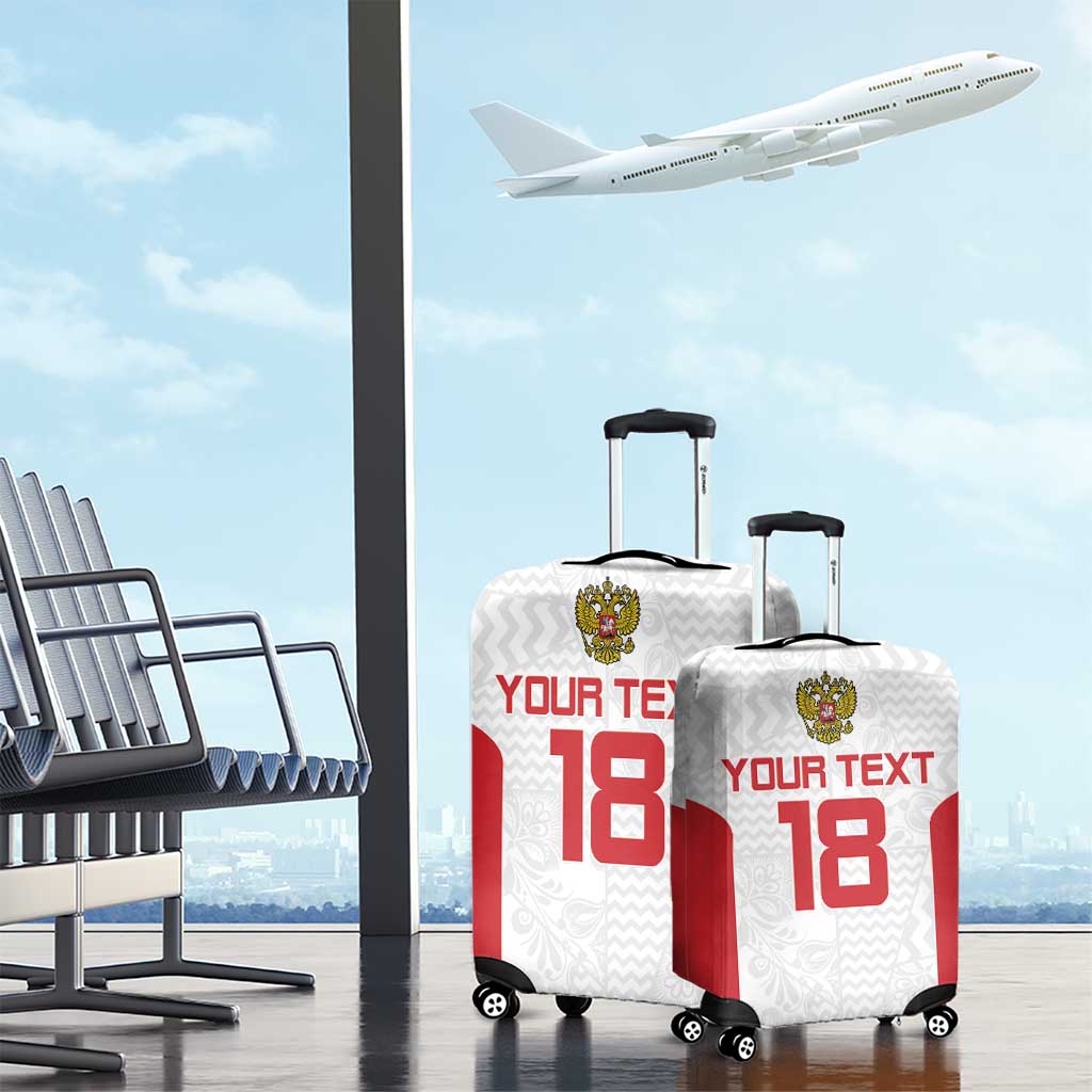 Custom Russia Football Luggage Cover Nashi Parni Khokhloma Style - White LT18