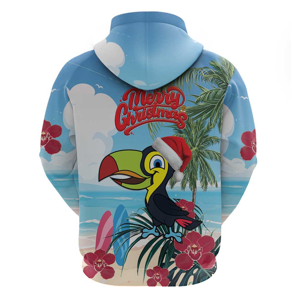 Belize Keel-billed Toucan Christmas Hoodie Black Orchid Christmas Beach Vibe LT18