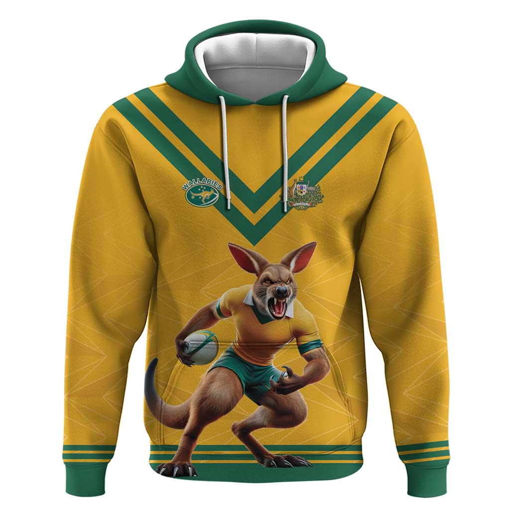 Custom Australia Rugby Hoodie Wallabies Mascot Sporty Style LT18