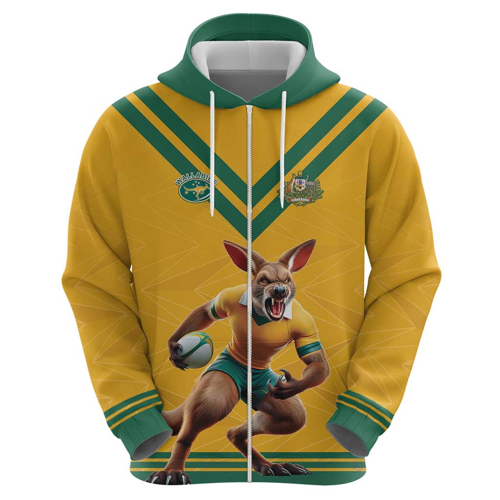 Custom Australia Rugby Hoodie Wallabies Mascot Sporty Style LT18