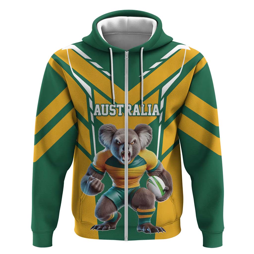 Custom Australia Rugby Hoodie Koala Mascot Sporty Style LT18