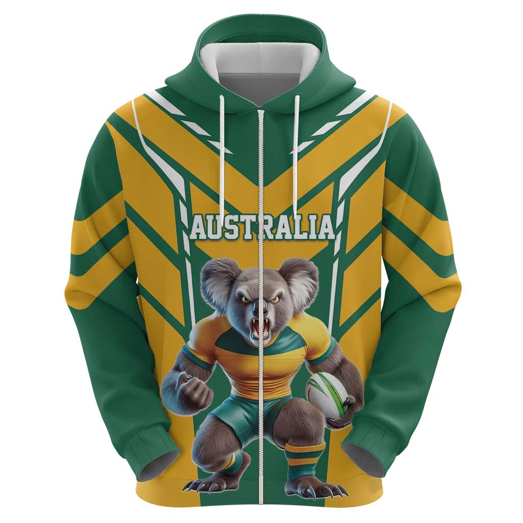 Custom Australia Rugby Hoodie Koala Mascot Sporty Style LT18
