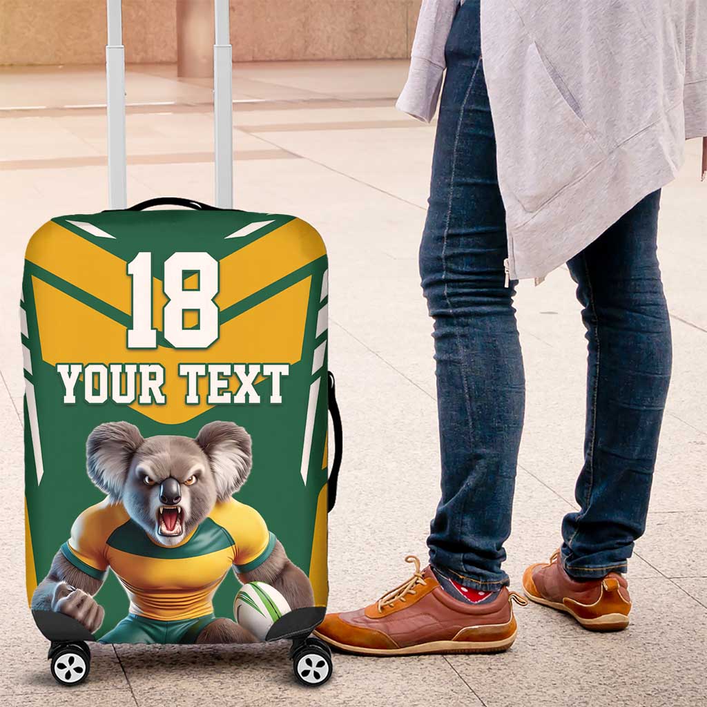 Custom Australia Rugby Luggage Cover Koala Mascot Sporty Style LT18