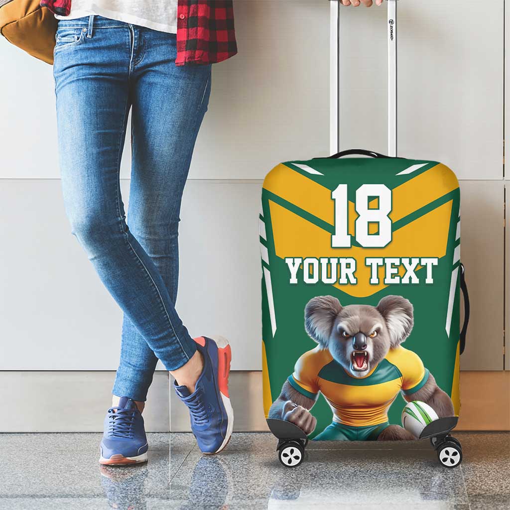 Custom Australia Rugby Luggage Cover Koala Mascot Sporty Style LT18