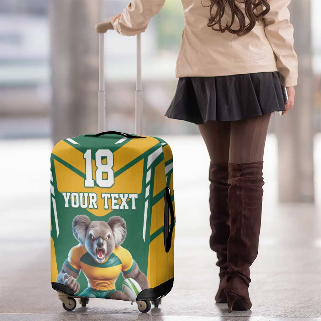 Custom Australia Rugby Luggage Cover Koala Mascot Sporty Style LT18