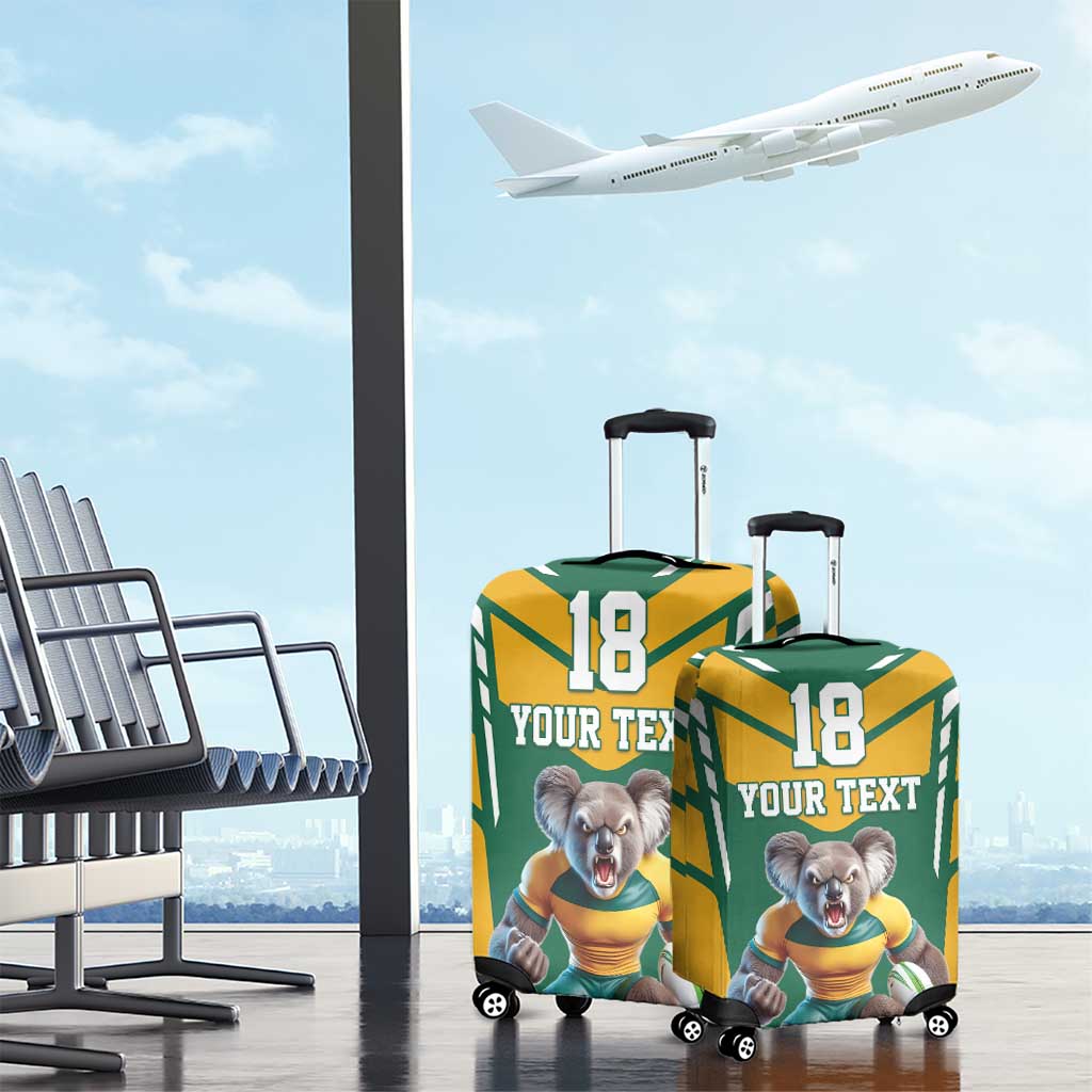 Custom Australia Rugby Luggage Cover Koala Mascot Sporty Style LT18