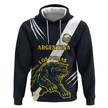 Custom Argentina Rugby Hoodie Pumas Mascot LT18