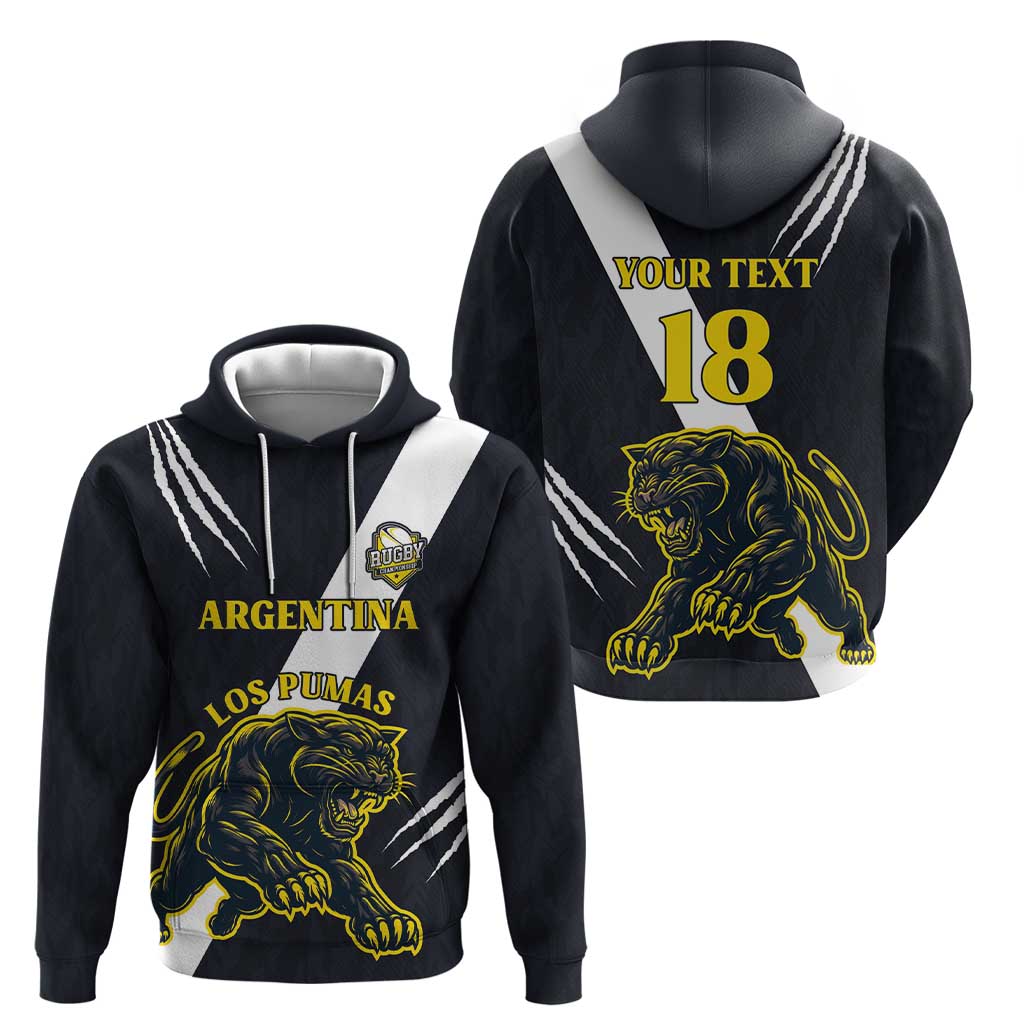 Custom Argentina Rugby Hoodie Pumas Mascot LT18