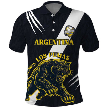 Custom Argentina Rugby Polo Shirt Pumas Mascot LT18