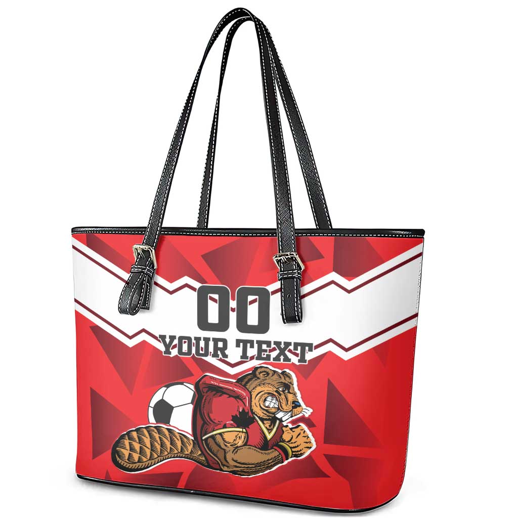 Custom Canada Football Leather Tote Bag Beavers Mascot LT18