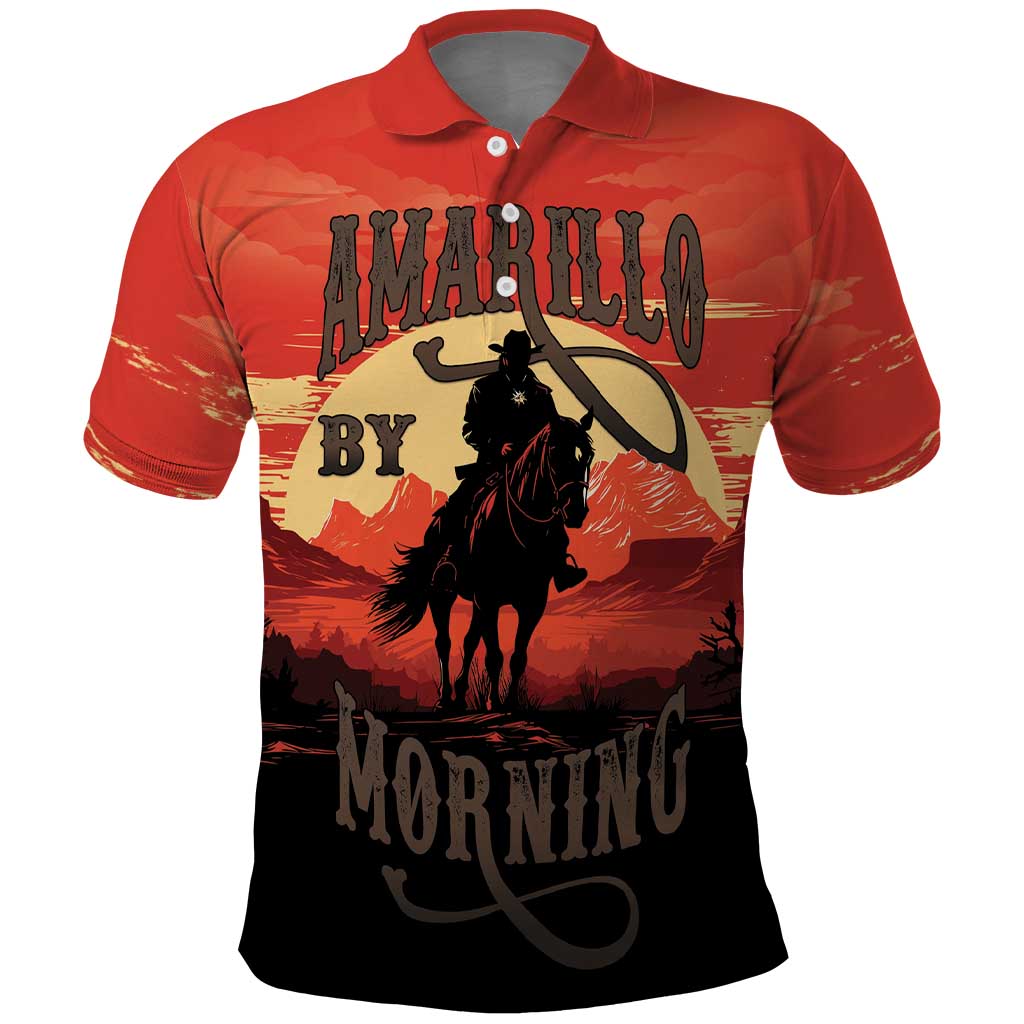 Rodeo Cowboy Polo Shirt Amarillo By Morning LT18