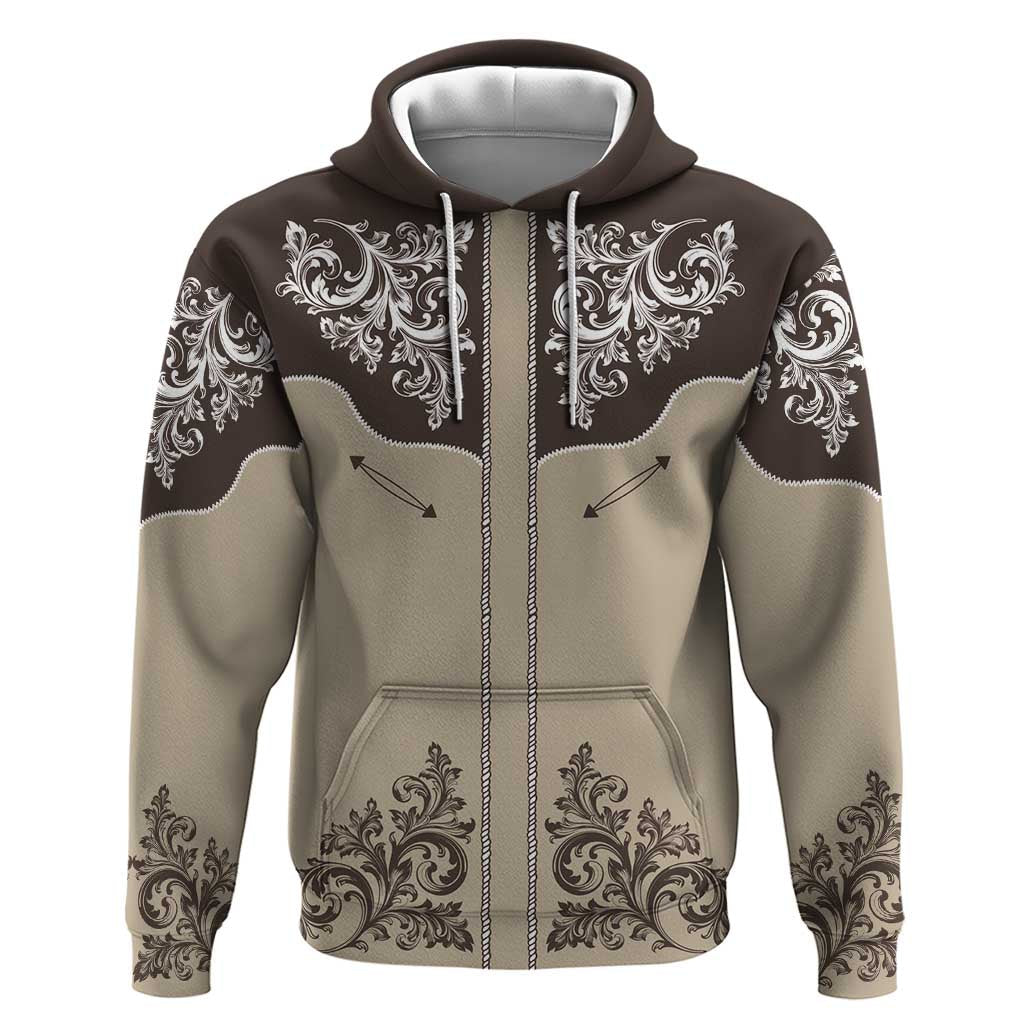 Vintage Western Cowboy Hoodie Brown Version LT18